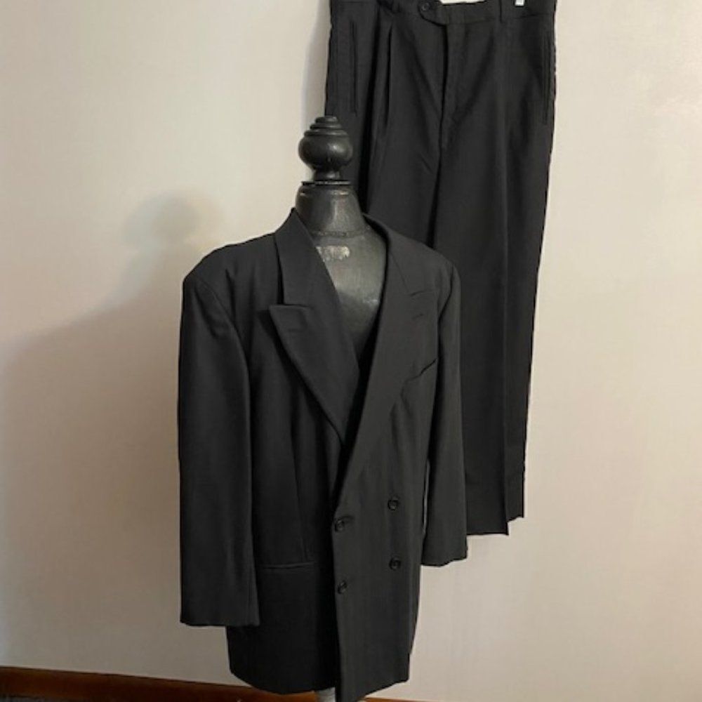 Elements soft made for Dillard Double-breasted Gray Woven in Italy 44R